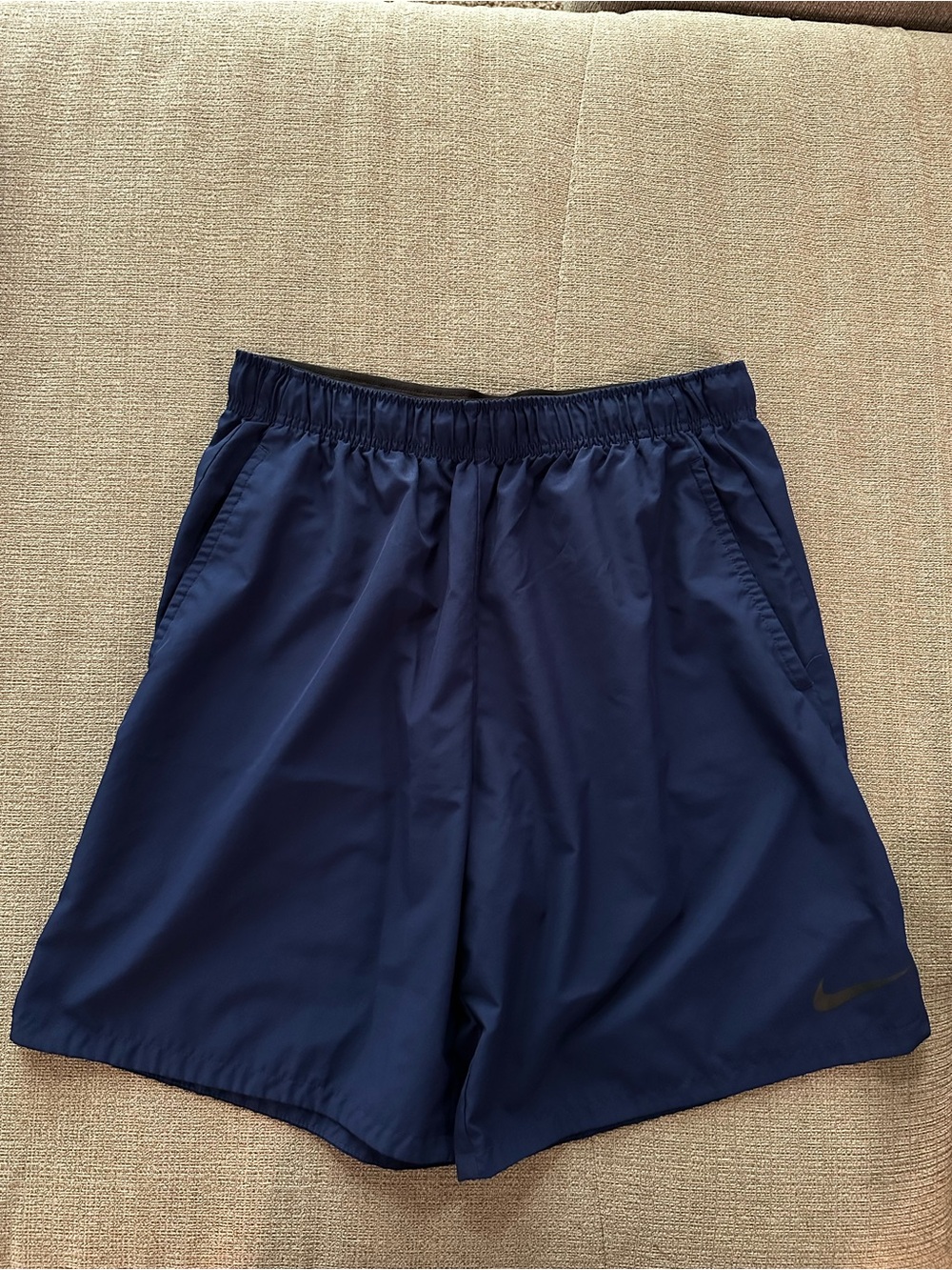 Nike Men's Navy Blue Dri-Fit Shorts, L
